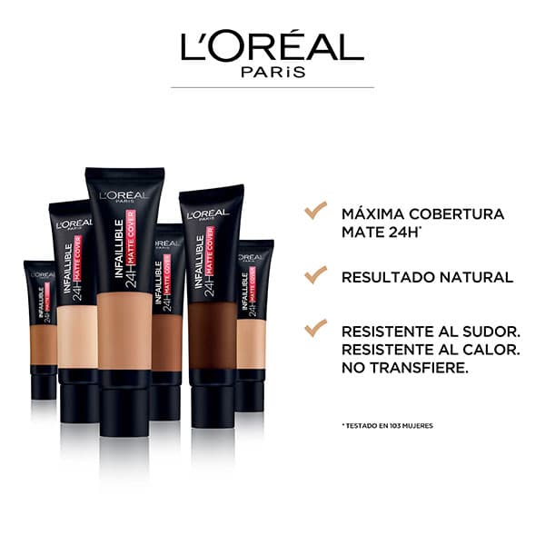 L'Oréal Paris Infalible 24h Matte Cover 330 Noisette 30ml - Imagen 6