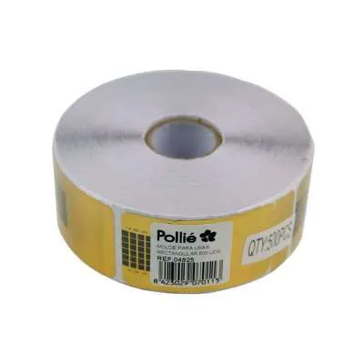 POLLIÉ MOLDE PARA UÑAS RECTANGULAR 500 uds