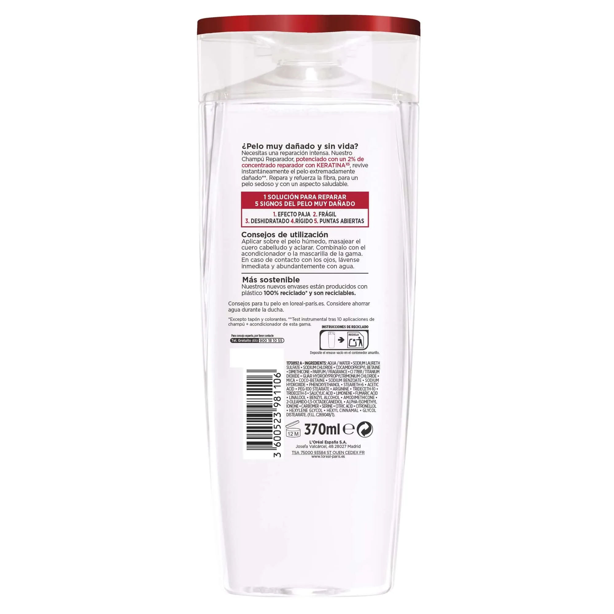 ELVIVE Total Repair 5 Champú Reparador 370 ml - Imagen 2
