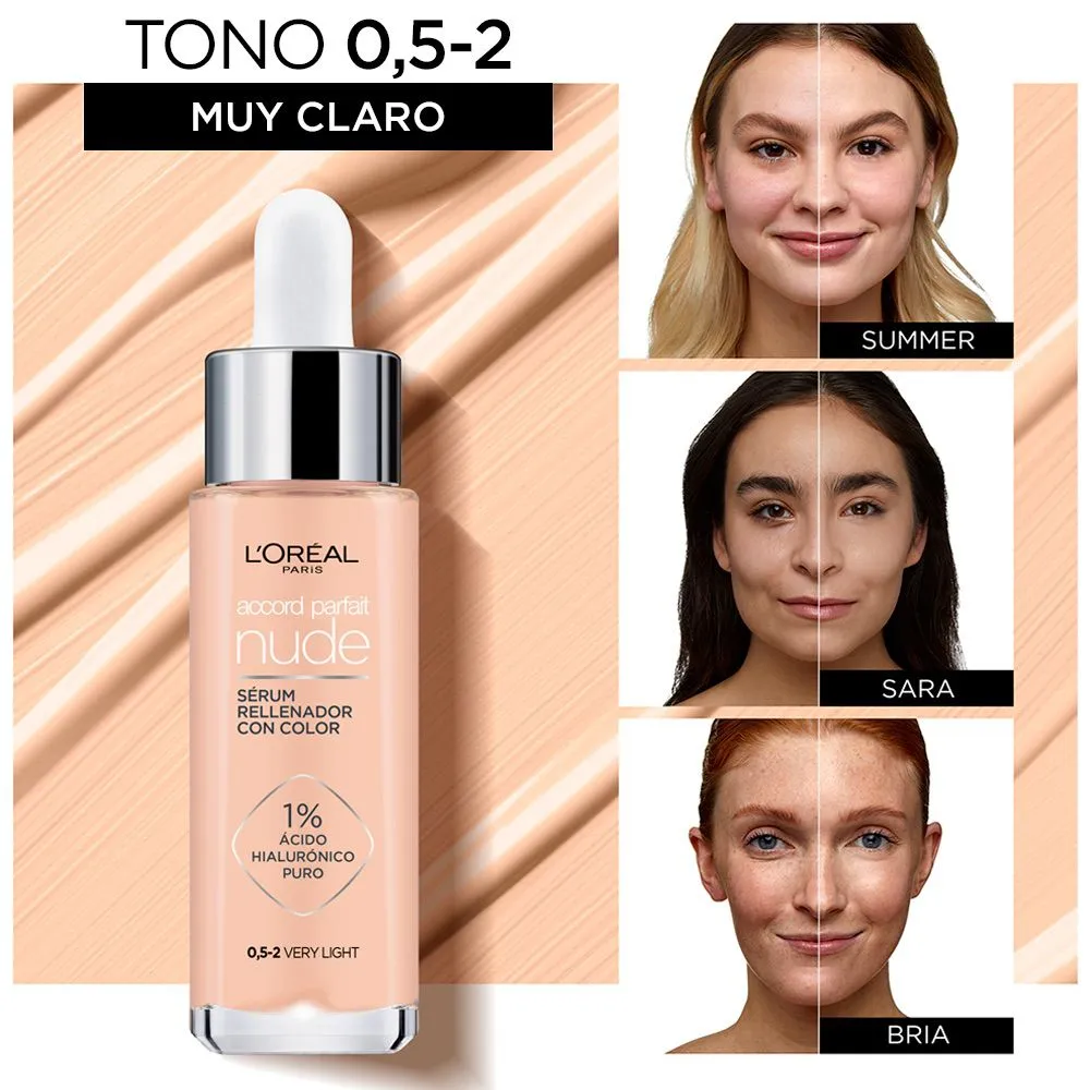 L'Oréal París Accord Parfait Sérum con Color 0,5-2 Muy Claro - Imagen 3