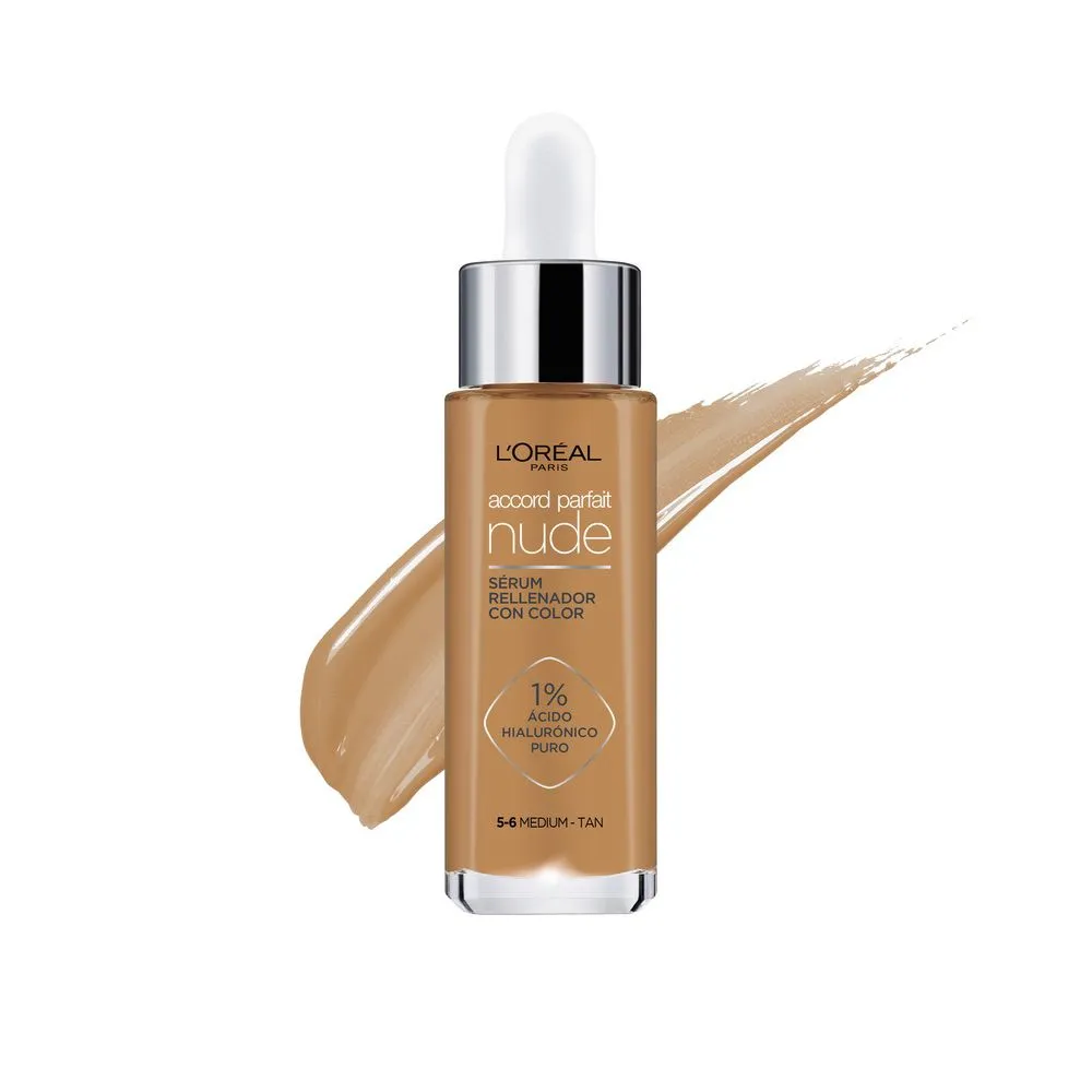 L'Oréal París Accord Parfait Sérum con Color 5-6 Medio Oscuro - Imagen 2