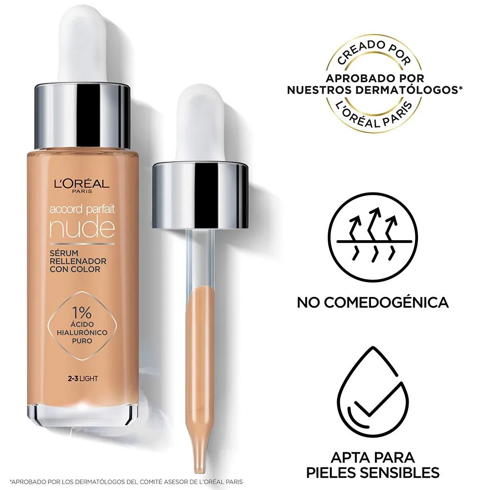 L'Oréal París Accord Parfait Sérum con Color 7-8 Muy Oscuro - Imagen 4