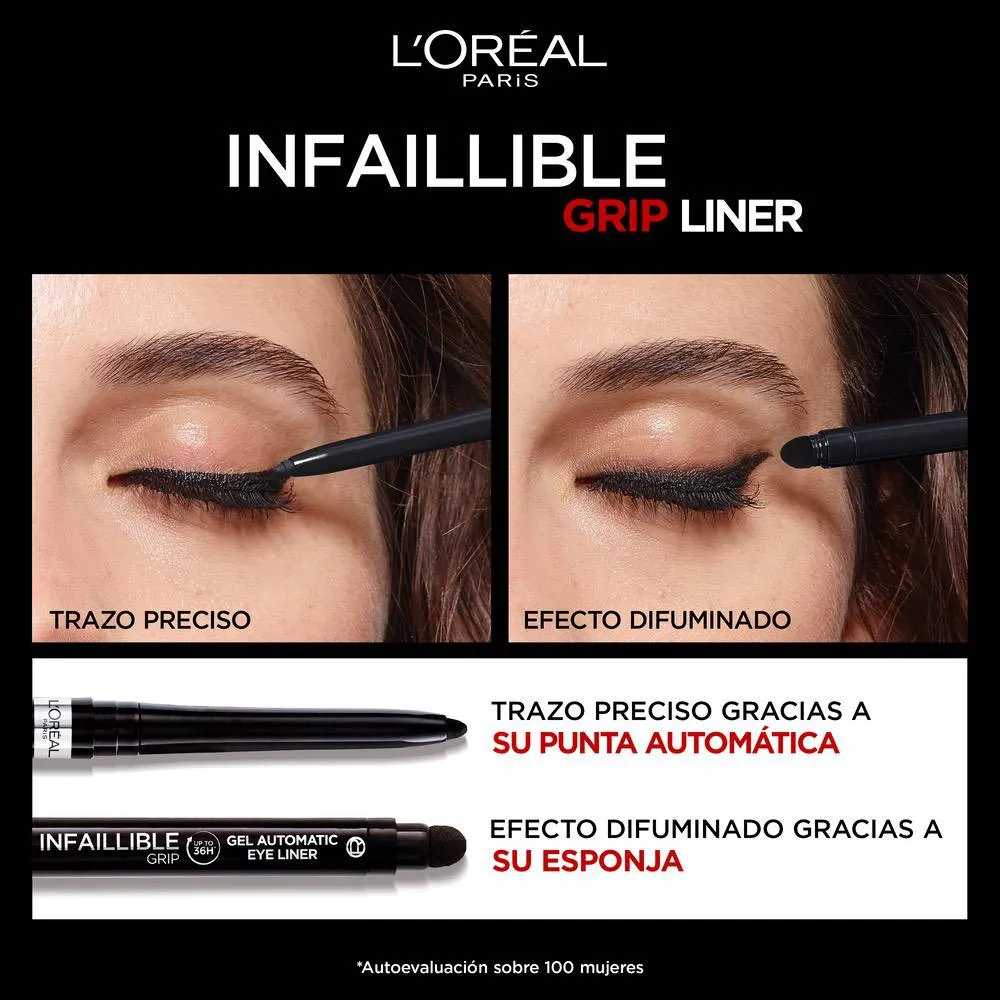 L'Oréal Paris Infalible  Grip Liner 36H  Taupe Grey 003 - Imagen 3