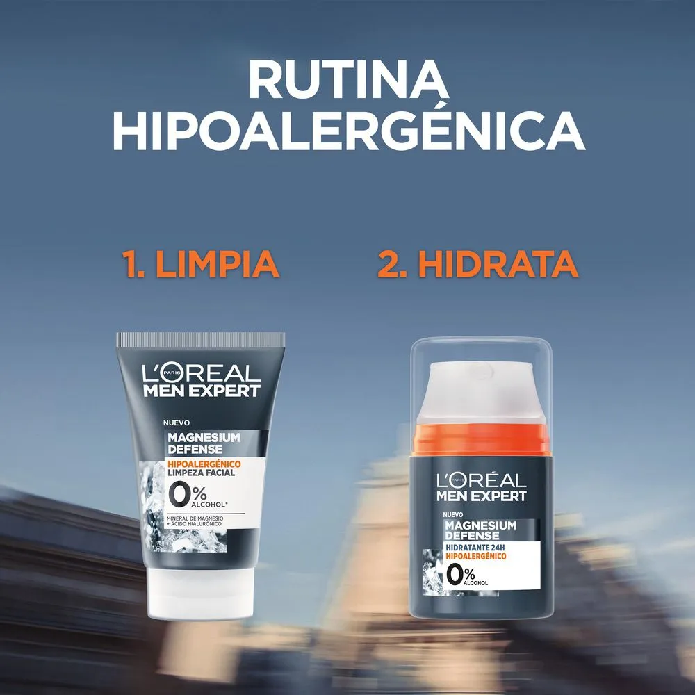 Men Expert Magnesium Defense Hidratante 24h Hipoalergénica 50ml - Imagen 4