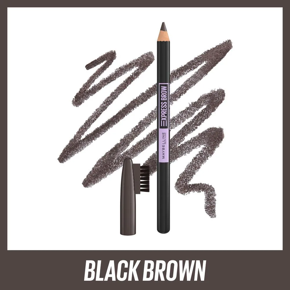 MAYBELLINE Express Brow Shaping Pencil 06 Black Brown - Imagen 2