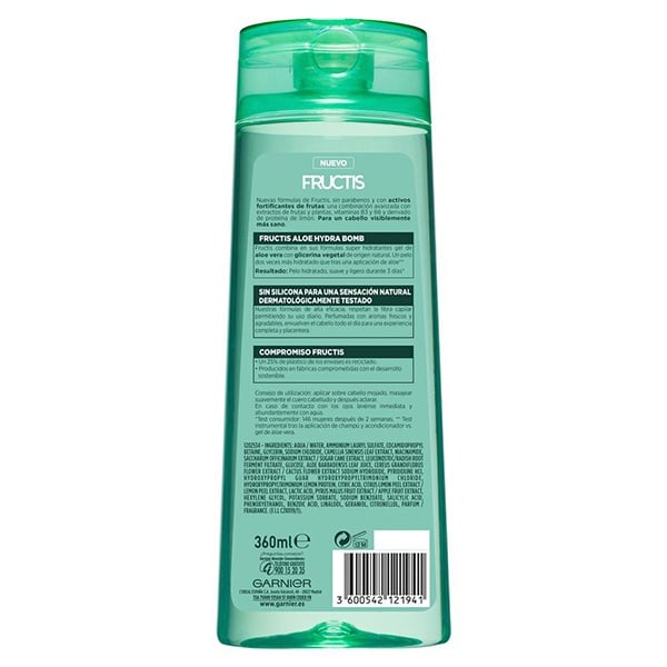 Fructis Champú Aloe Hydra Bomb 360 ml - Imagen 2