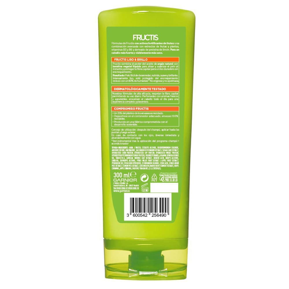 Fructis Acondicionador Liso & Brillo 300 ml - Imagen 2