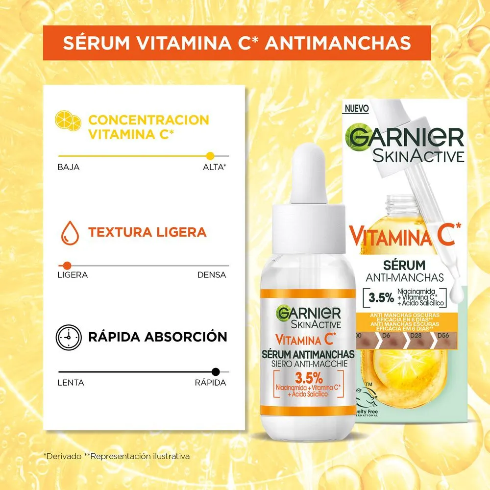 SKIN ACTIVE Sérum Antimanchas con Vitamina C 30ml - Imagen 2