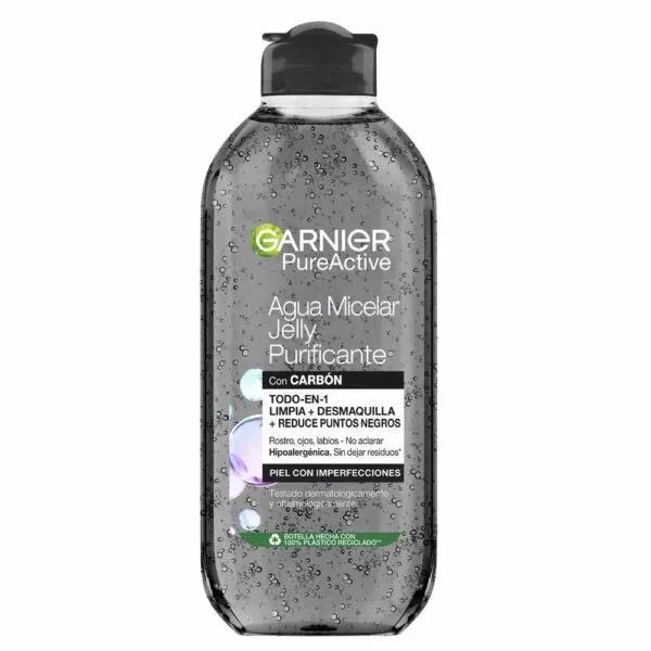 SKIN ACTIVE Agua Micelar Jelly Purificante con Carbón 400ml