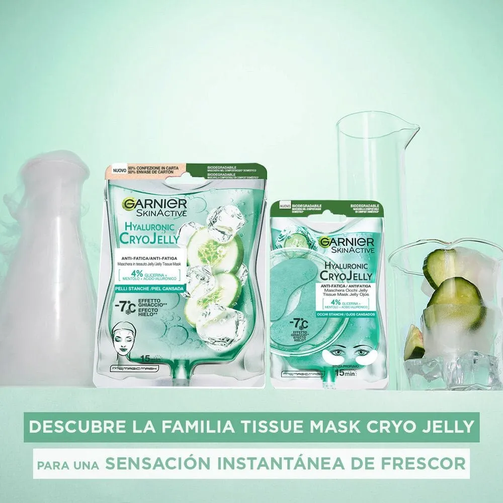 SKIN ACTIVE Tissue Mask Hyaluronic Cryo Jelly Ojos - Imagen 4