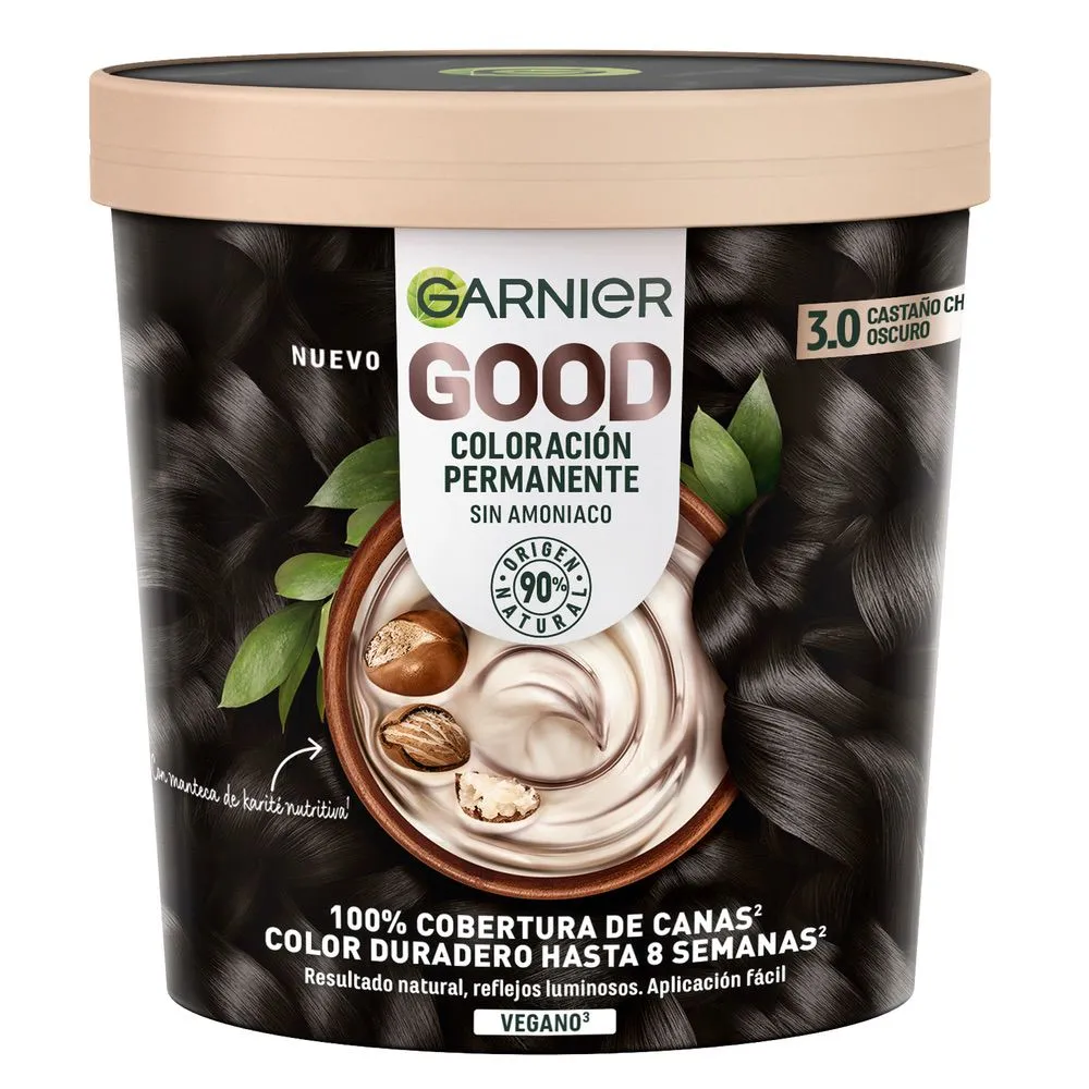 GARNIER GOOD Coloración Permanente Sin Amoniaco 3.0 Castaño chocolate