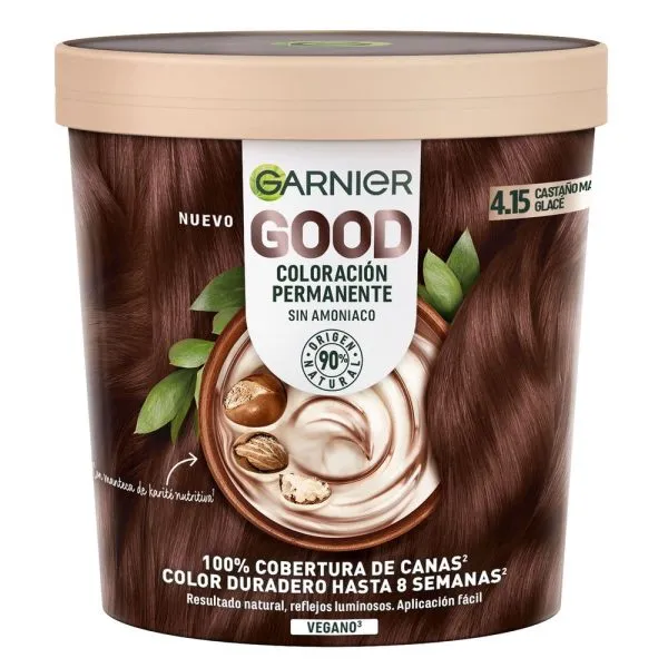 GARNIER GOOD Coloración Permanente Sin Amoniaco 4.15 Castaño Marrón Glacé