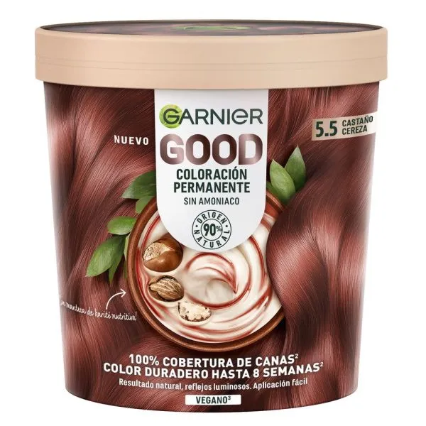 GARNIER GOOD Coloración Permanente Sin Amoniaco 5.5 Castaño Cereza