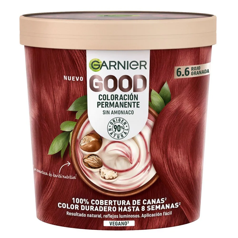 GARNIER GOOD Coloración Permanente Sin Amoniaco 6.6 Rojo Granada