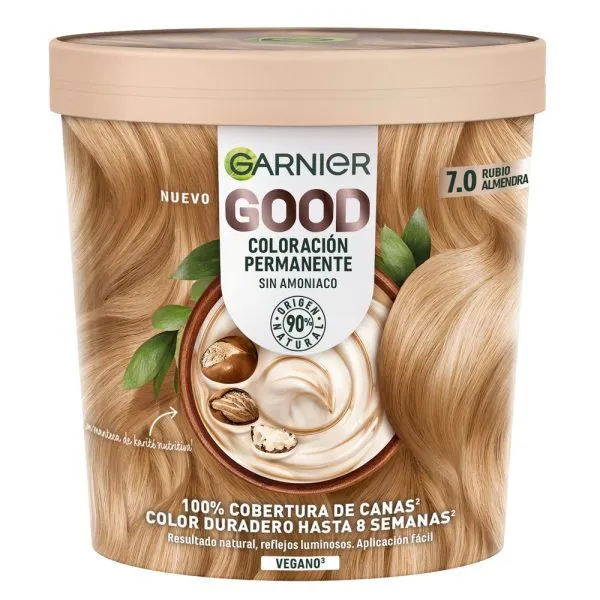 GARNIER GOOD Coloración Permanente Sin Amoniaco 7.0 Rubio Almendra