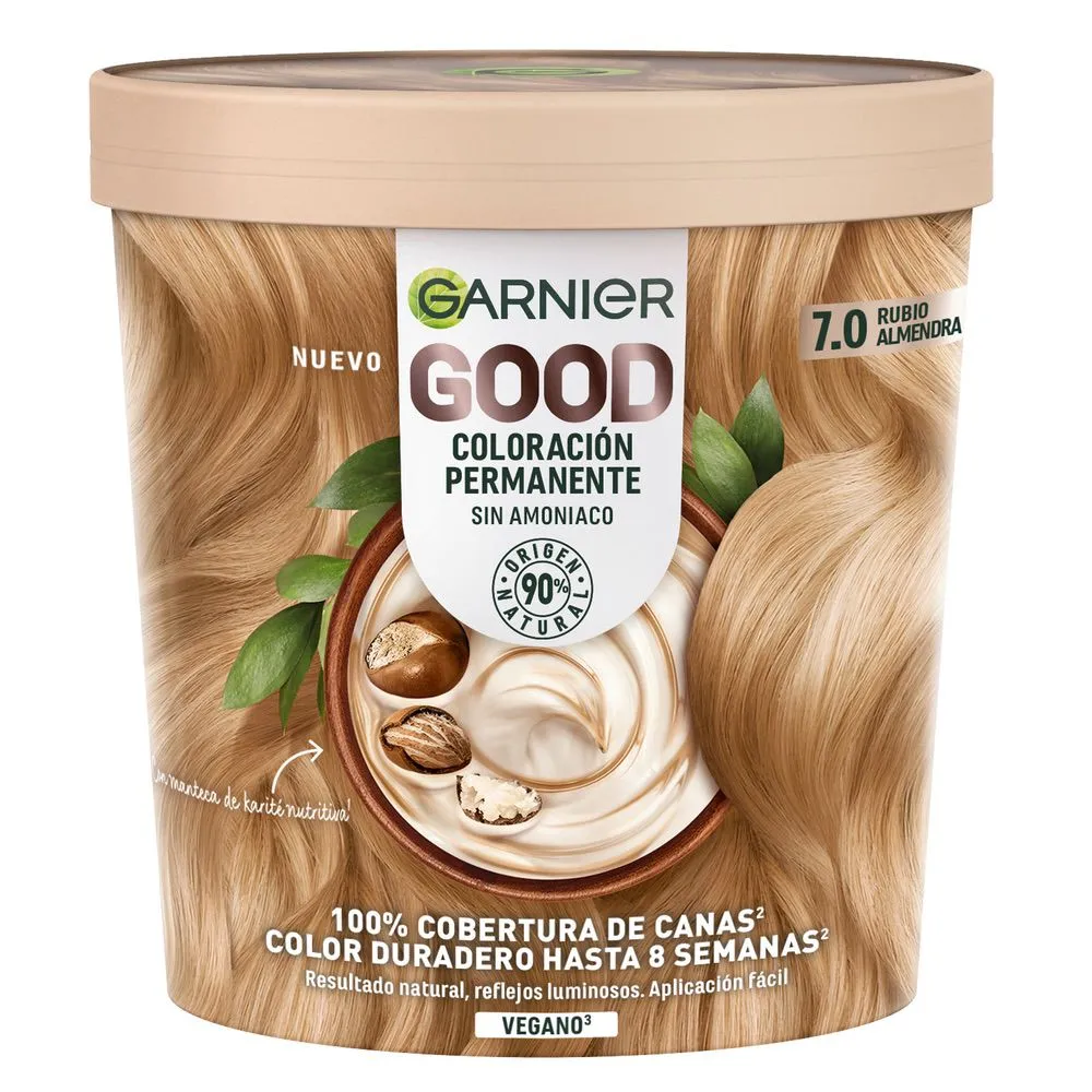 GARNIER GOOD Coloración Permanente Sin Amoniaco 7.0 Rubio Almendra