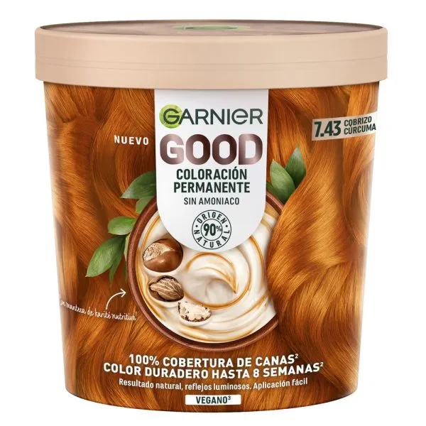 GARNIER GOOD Coloración Permanente Sin Amoniaco 7.43 Cobrizo Cúrcuma