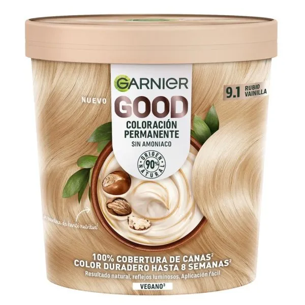 GARNIER GOOD Coloración Permanente Sin Amoniaco 9.1 Rubio Vainilla