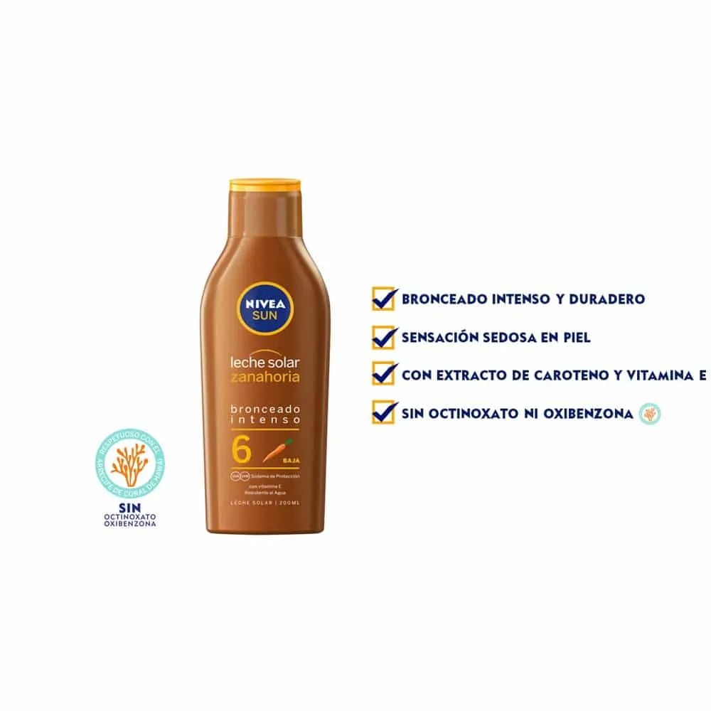 NIVEA SUN Leche Solar Zanahoria FP 6 - Imagen 2