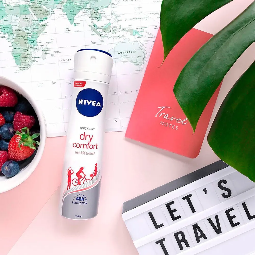 NIVEA Dry Comfort Desodorante Antitranspirante Spray 200ml - Imagen 4