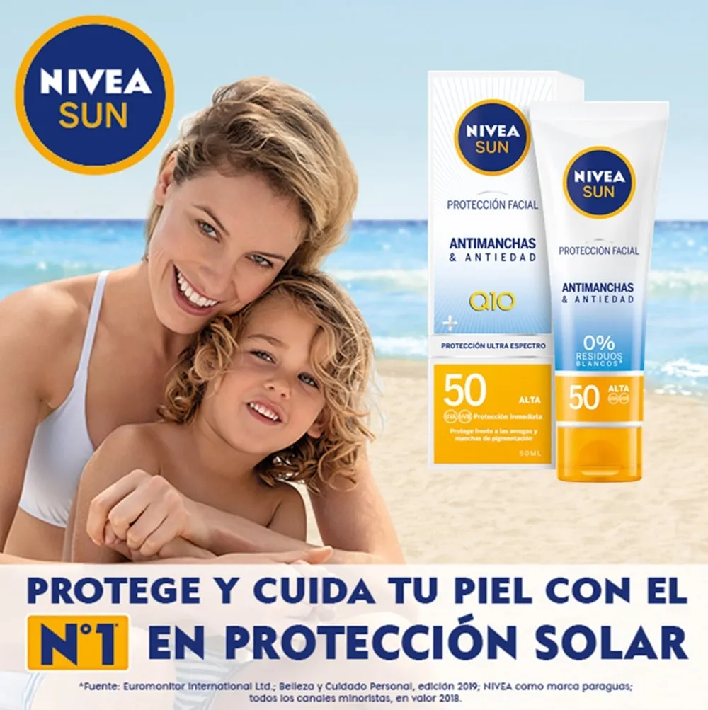 NIVEA SUN Protector Facial UV Anti-edad & Anti-Manchas FP 50 - Imagen 7