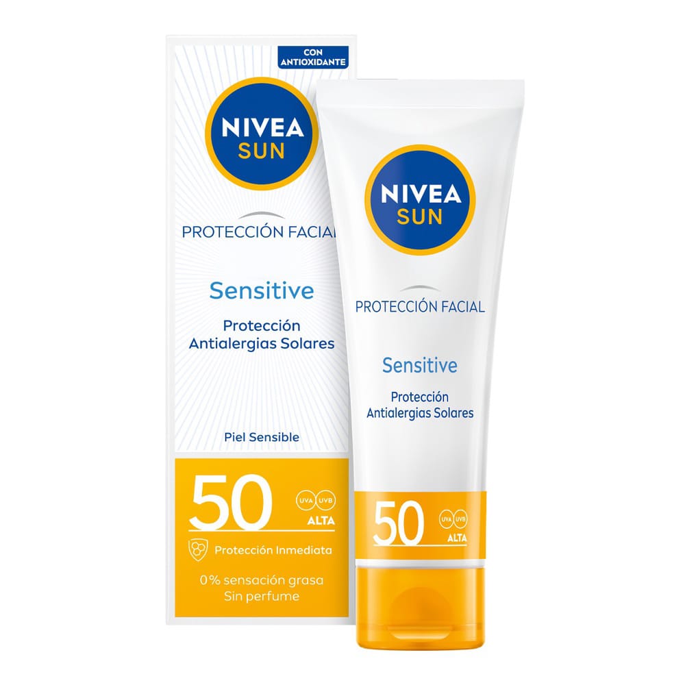 NIVEA SUN FP 50 Crema Solar Facial Sensitive FP50 50ml