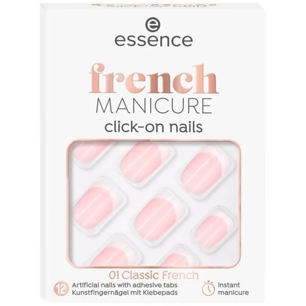 ESSENCE Uñas artificiales click-on french MANICURE 01