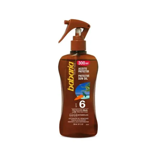 BABARIA Spray aceite bronceador SPF 6 300ml