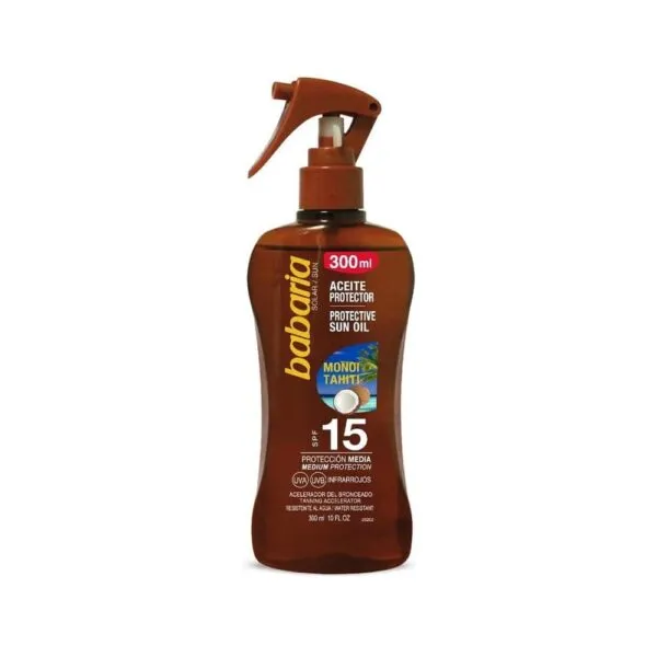 BABARIA Spray aceite bronceador SPF 15 300ml