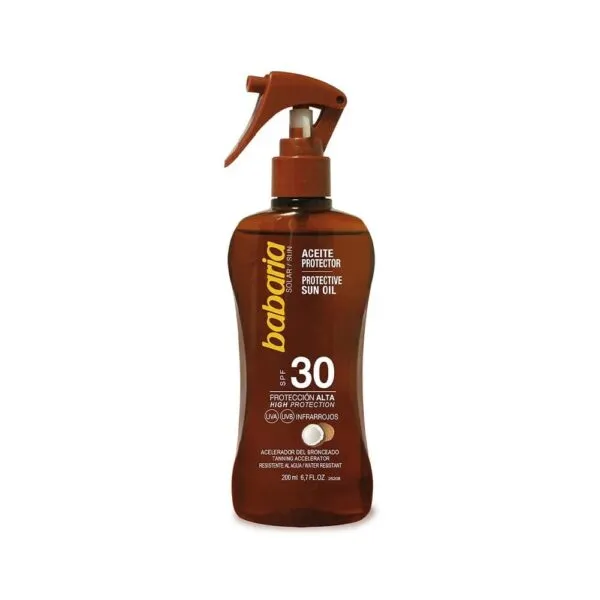 BABARIA Spray aceite bronceador SPF 30 200ml