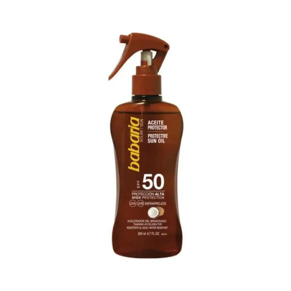 BABARIA Spray aceite bronceador SPF 50 200ml