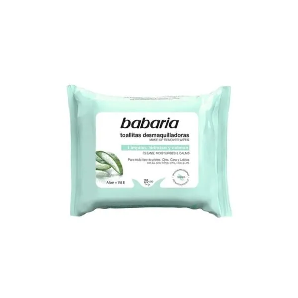 BABARIA Toallitas Desmaquilladoras Aloe Vera 25 Unidades