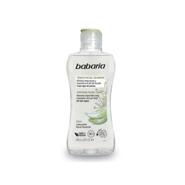 BABARIA Tónico facial calmante de Aloe y Manzanilla 200ml