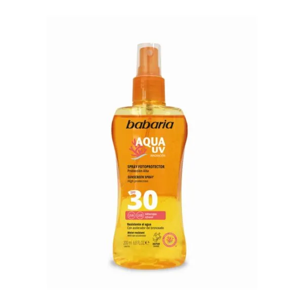 BABARIA Spray fotoprotector SPF30 Aqua UV
