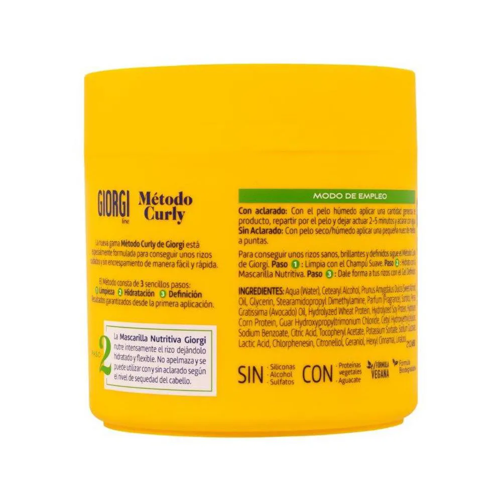 GIORGI Método Curly Mascarilla Nutritiva 350ml - Imagen 2