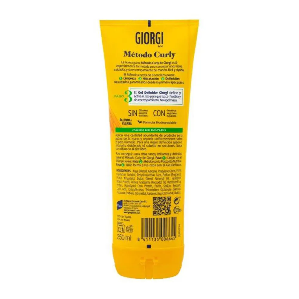 GIORGI Método Curly Gel Definidor 250ml - Imagen 2
