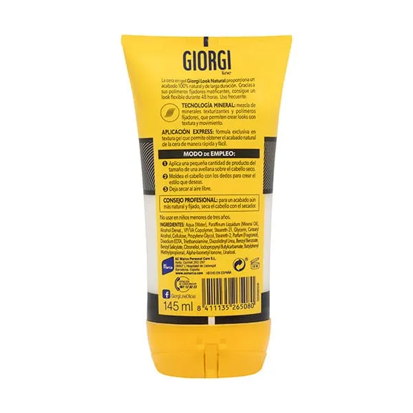 GIORGI CERA EN GEL LOOK NATURAL 145 ML. - Imagen 2