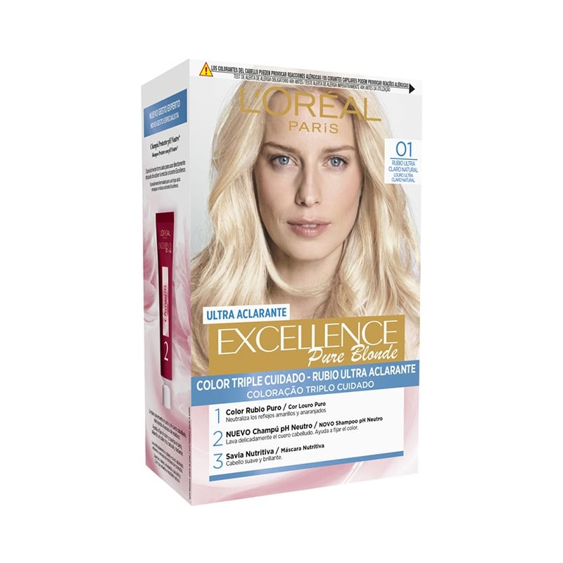 Excellence Pure Blonde Ultra-Aclarante 01 Rubio Ultra Claro Natural - Imagen 2